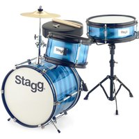 Stagg 3pc 12 Junior Drum Kit with Hardware and Throne Blue