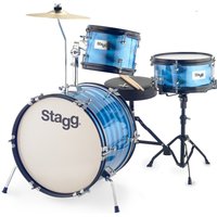 Stagg 3pc 16 Junior Drum Kit with Hardware and Throne Blue