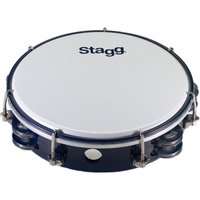 Stagg 8" Plastic Tambourine - Two Jingles Black