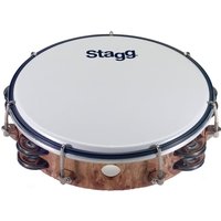 Stagg 8" Tambourine - Two Jingles Wood Finish