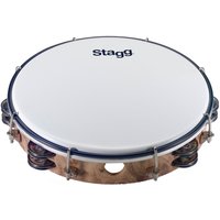 Stagg 12" Tambourine - Two Jingles Wood Finish