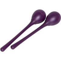 Stagg Long Handled Plastic Egg Maracas Purple