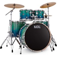 Natal Arcadia 22 5pc Drum Kit w/Cymbals Blue to Black Fade