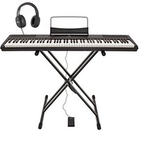 SDP-2 Stage Piano by Gear4music + Stand Pedal and Headphones