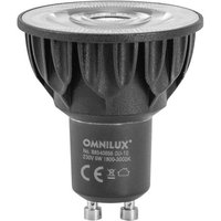 Omnilux GU-10 230V Dim-to-Warm 5W COB LED Lamp 1800K-3000K