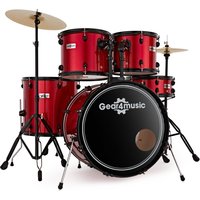 BDK-1 Full Size Starter Drum Kit by Gear4music Red