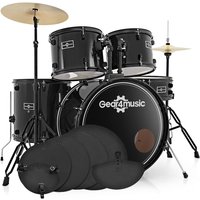 BDK-1 Full Size Starter Drum Kit Practice Pack Black