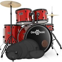 BDK-1 Full Size Starter Drum Kit Practice Pack Red
