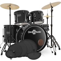 BDK-1plus Full Size Starter Drum Kit Practice Pack Black