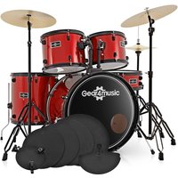 BDK-1plus Full Size Starter Drum Kit Practice Pack Red
