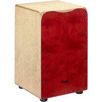 Stagg Medium Sized Red Cajon w/ Bag
