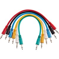 Mono Mini-Kupplungskabel Patch 20cm 6er Pack von Gear4music