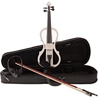 Stagg Shaped Electric Violin Outfit White