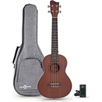 Sapeli-Tenor-Elektro-Ukulele von Gear4music – Paket