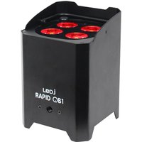 LEDJ Rapid QB1 HEX Battery Uplighter Black