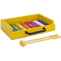 Kompaktes Mini-Glockenspiel von Gear4music mit Klangplatten in Regenbogenfarben
