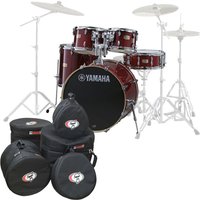 Yamaha Stage Custom – 5-teiliger 22-Birkenkesselsatz mit Taschen Cranberry Red
