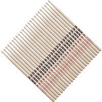 Vic Firth 5A Hickory Drumsticks Wood Tip 12 Pair Value Bundle