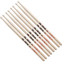 Vic Firth 7A Hickory Drumsticks 4 Pair Value Bundle
