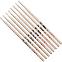 Vic Firth 5AN Nylon Tip Hickory Drumsticks 4 Paar Value Bundle