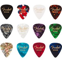 Fender 351 Shape Celluloid Medley Medium Picks Pack of 12