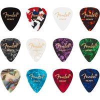 Fender 351 Shape Celluloid Medley Heavy Picks Pack of 12