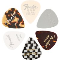 Fender Picks 351 Shape Material Medley Medium. Pack of 6