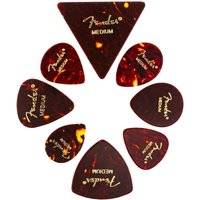 Fender All Shapes Celluloid Medley Tortoise Shell Med 8er-Plektrenset