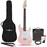 LA Electric Guitar Pink 10W Guitar Amp & Accessory Pack