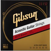 Gibson 80/20 Bronze Ultra-Light Akustiksaiten 11-52