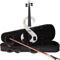 Stagg S-Shaped Electric Violin Outfit White