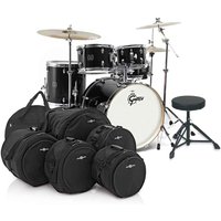 Gretsch Energy 22" Drum Kit w/Hardware Cymbals & Bags Black