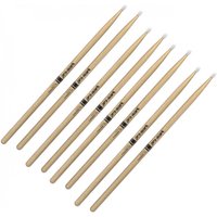 Promark Classic Forward Hickory 7A Nylon Tip 4 Pair Value Bundle