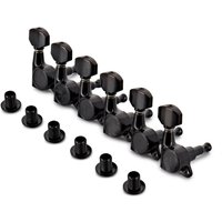 Gotoh SG381-07-L6 Tuner/Maschinenköpfe 6 In-Line-Satz schwarz Chrome