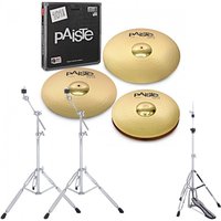 Paiste 101 Universal Brass Cymbal Pack with Stands