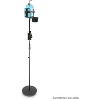 Gravity Height-Adjustable Disinfectant Stand with Round Base Black