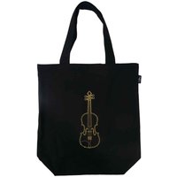 Violin Shopping Bag Black and Gold