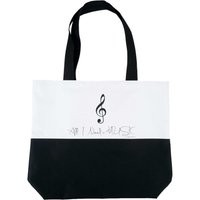 All I Need is Music Shopping Bag Black and White