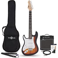 3/4 LA Left Handed Electric Guitar Sunburst 10W Guitar Amp & Accessory Pack