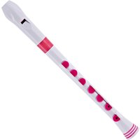 Nuvo Recorder+ with Hard Case Baroque Fingering White and Pink
