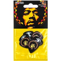Dunlop Jimi Hendrix Picks 6 Pack Aura Mandala