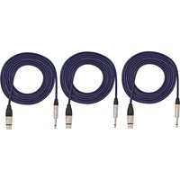 SubZero XLR (F) auf Klinkenkabel 3m - 3 Pack