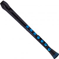 Nuvo Blockflöte+ mit Hartschalenkoffer Barocke Griffweise schwarz und Blau
