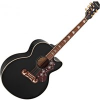Epiphone EJ-200SCE Elektroakustische Gitarre Schwarz