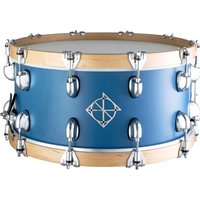Dixon Drums 14 x 6.5 Cornerstone Satin Peacock Blue w/Maple Hoops