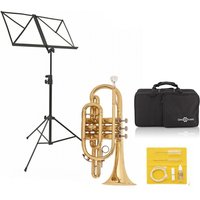 Student Cornet Beginner Pack by Gear4music Light Gold