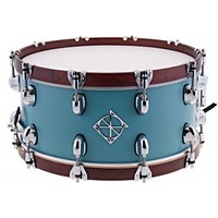 Dixon Drums 14 x 6.5 Cornerstone Satin Quetzal Blue w/Maple Hoops