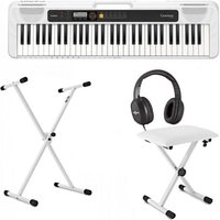 Casio CT S200 Tragbares Keyboard im Paket mit Zubehör Weiß