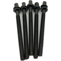 WorldMax 65mm Tension Rods 5 Pack Black