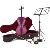 Student Full Size Cello Beginner Pack by Gear4music Purple